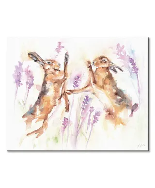 Spring Hares - obraz na płótnie