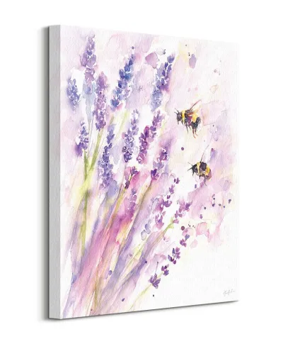 Bees Lavender - obraz na płótnie