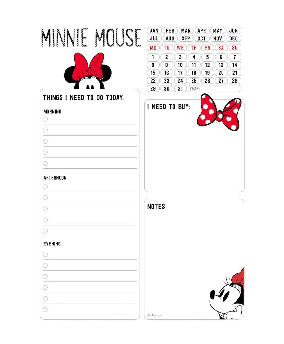 Minnie Mouse Rocks The Dots - planer dzienny A5