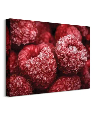 Zmrożone maliny - Obraz na płótnie