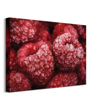 Zmrożone maliny - Obraz na płótnie