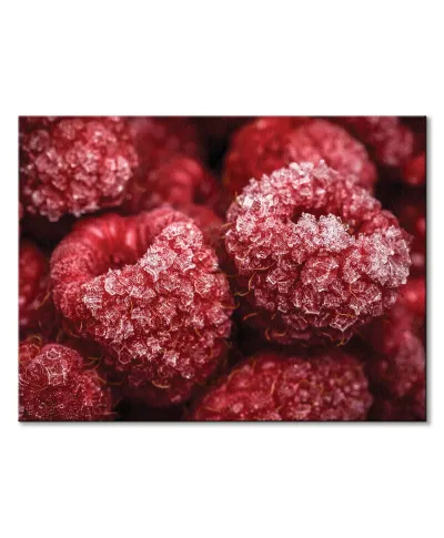 Zmrożone maliny - Obraz na płótnie