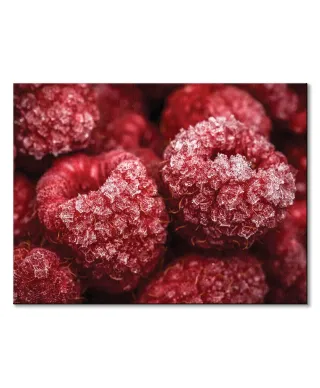 Zmrożone maliny - Obraz na płótnie