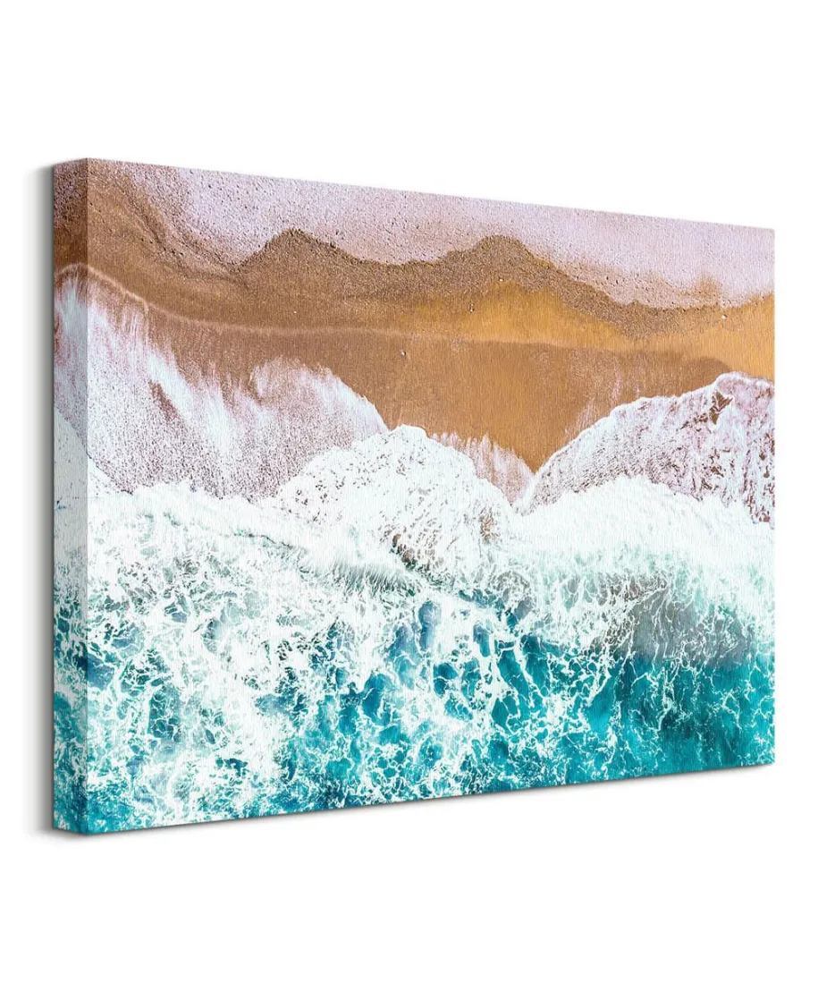 Fale przy brzegu - Obraz na płótnie