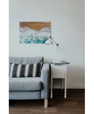 Fale przy brzegu - Obraz na płótnie