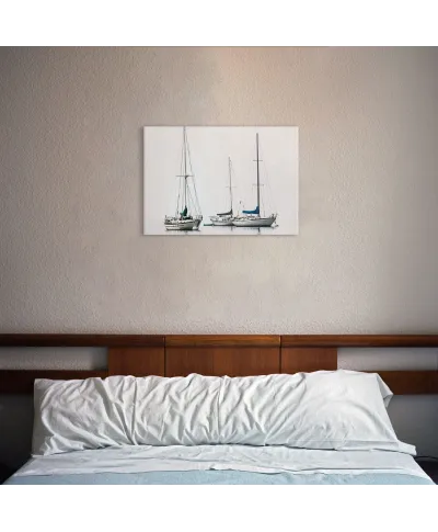 Łodzie - Obraz na płótnie