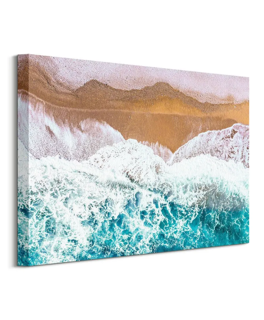 Fale przy brzegu - obraz na płótnie