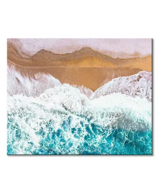 Fale przy brzegu - obraz na płótnie