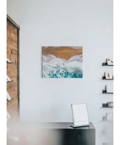 Fale przy brzegu - obraz na płótnie