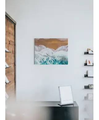 Fale przy brzegu - obraz na płótnie