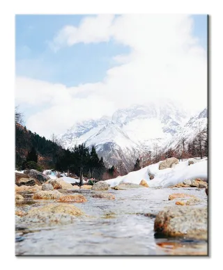 Górski strumyk - obraz na płótnie