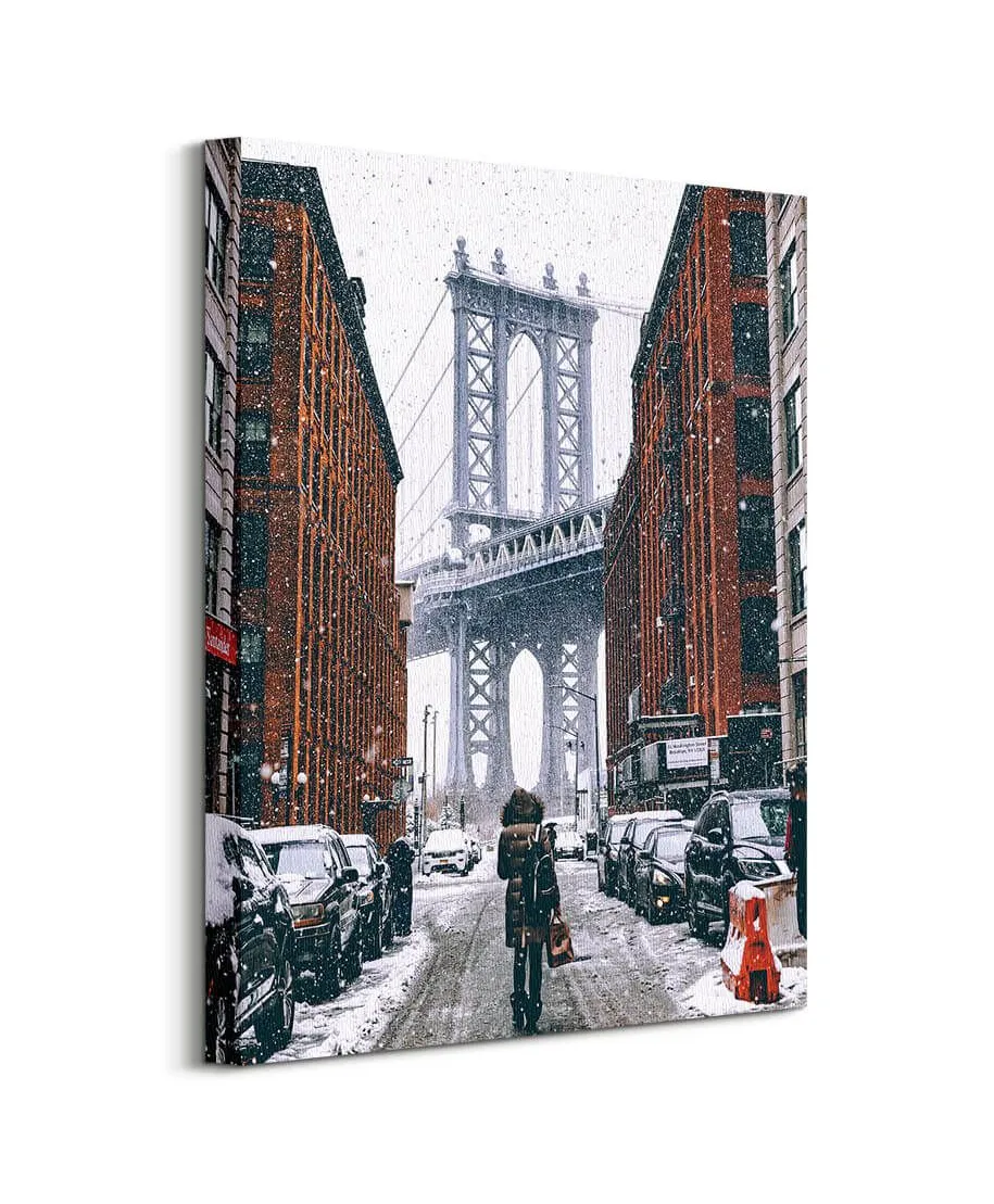 Zimowy Brooklyn - obraz na płótnie