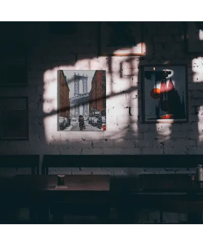 Zimowy Brooklyn - obraz na płótnie