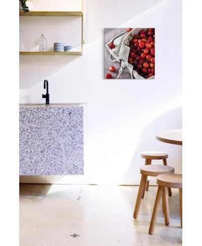 Kosz pełen wiśni - obraz na płótnie