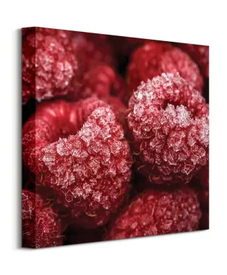 Zmrożone maliny - obraz na płótnie