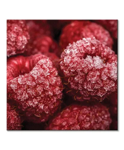 Zmrożone maliny - obraz na płótnie