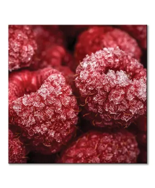 Zmrożone maliny - obraz na płótnie