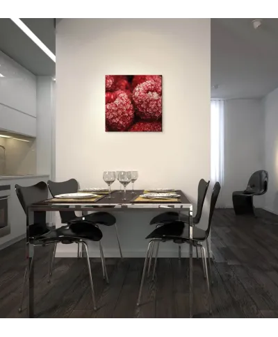 Zmrożone maliny - obraz na płótnie