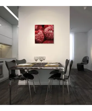 Zmrożone maliny - obraz na płótnie