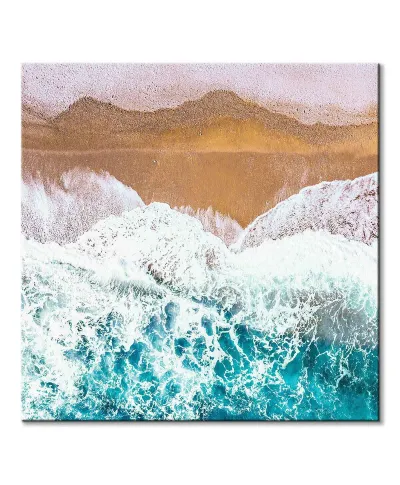 Fale przy brzegu - obraz na płótnie