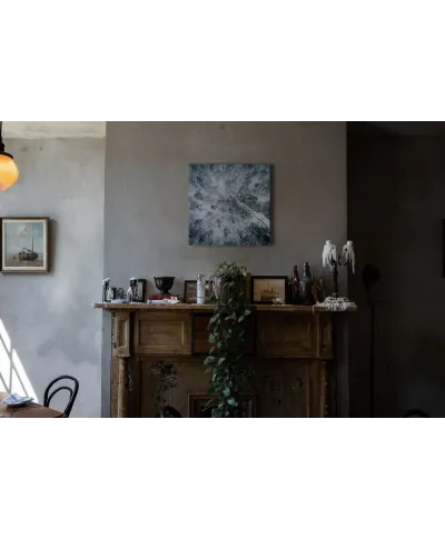 Zaśnieżony las - obraz na płótnie