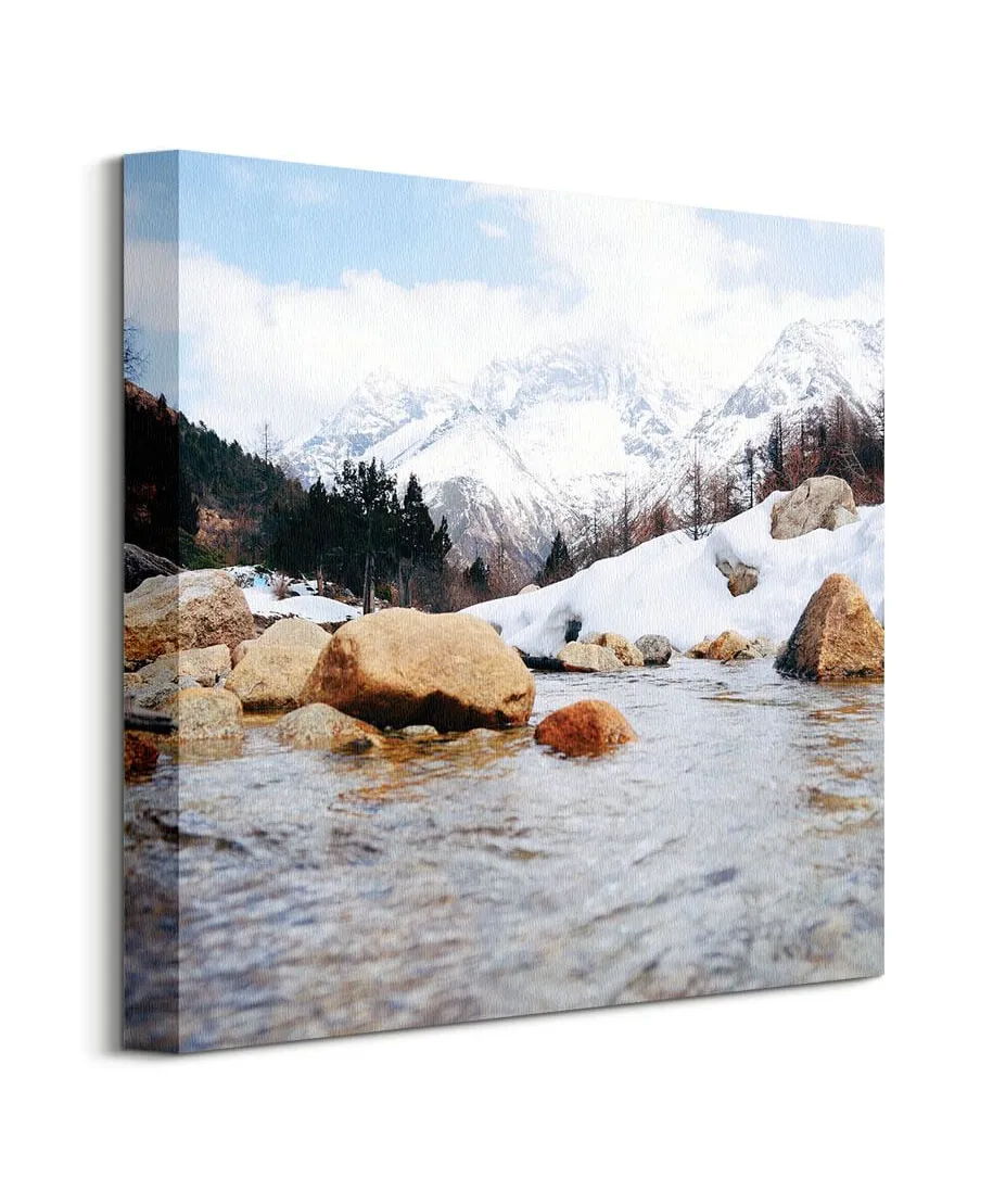 Górski strumyk - obraz na płótnie