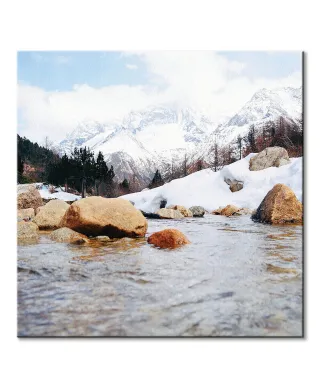 Górski strumyk - obraz na płótnie