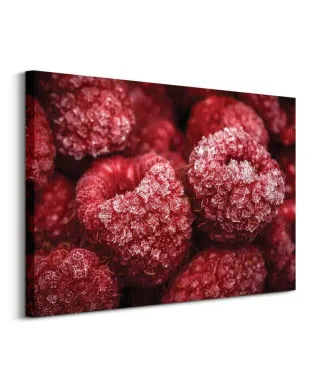 Zmrożone maliny - obraz na płótnie