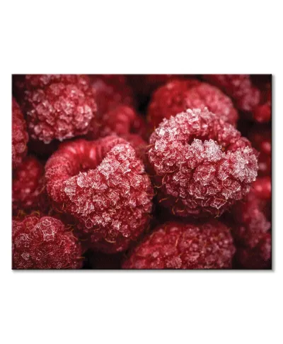 Zmrożone maliny - obraz na płótnie