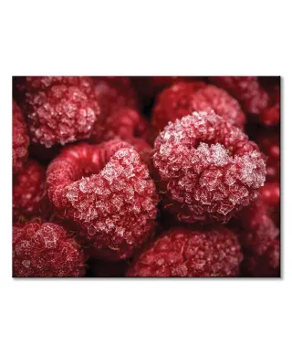 Zmrożone maliny - obraz na płótnie