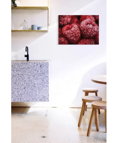 Zmrożone maliny - obraz na płótnie