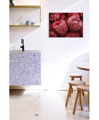 Zmrożone maliny - obraz na płótnie