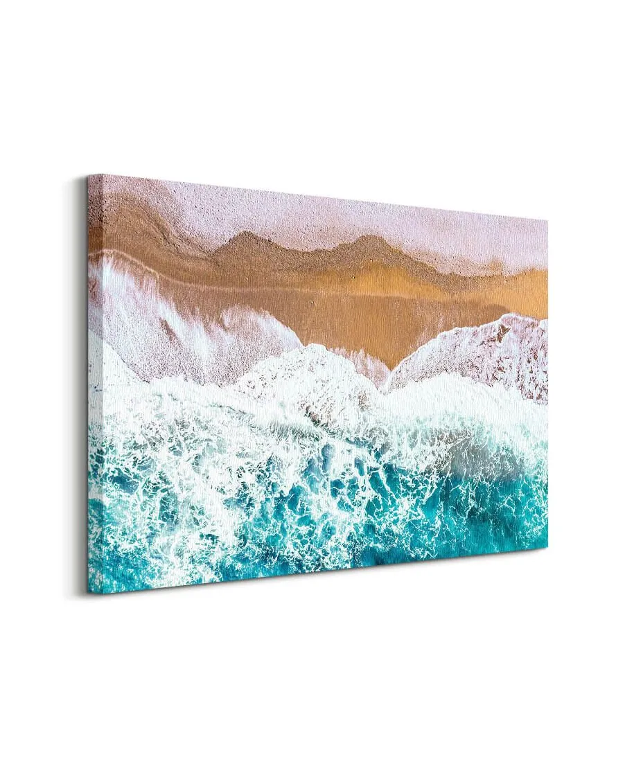 Fale przy brzegu - obraz na płótnie