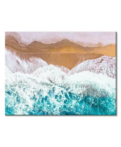 Fale przy brzegu - obraz na płótnie