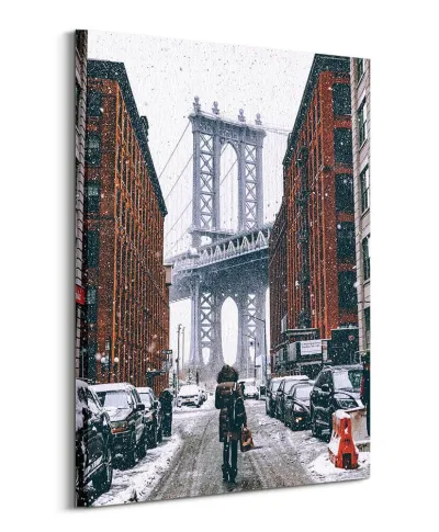 Zimowy Brooklyn - obraz na płótnie