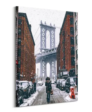 Zimowy Brooklyn - obraz na płótnie