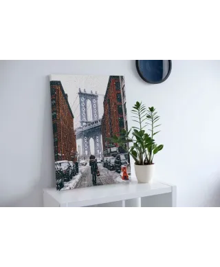 Zimowy Brooklyn - obraz na płótnie