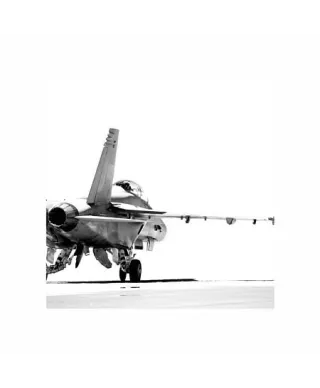 f18 taxiing bw - reprodukcja