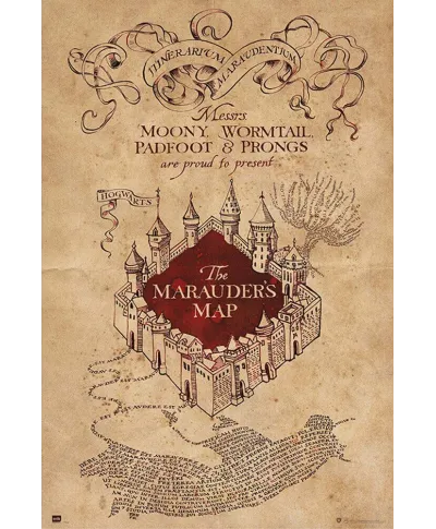 Harry Potter The Marauders Map - plakat