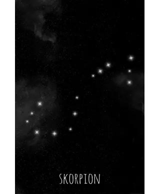Skorpion konstelacja gwiazd - plakat