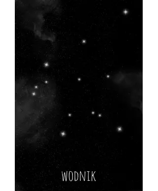 Wodnik konstelacja gwiazd - plakat