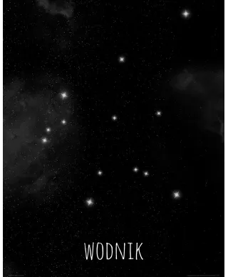 Wodnik konstelacja gwiazd - plakat