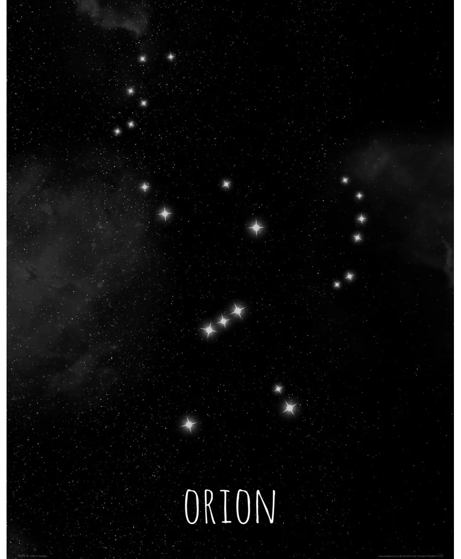 Orion konstelacja gwiazd - plakat