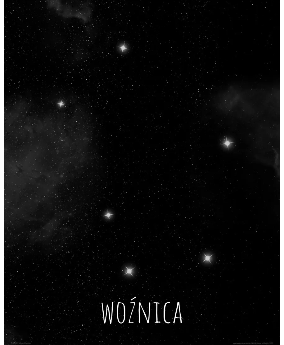 Woźnica konstelacja gwiazd - plakat