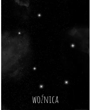 Woźnica konstelacja gwiazd - plakat