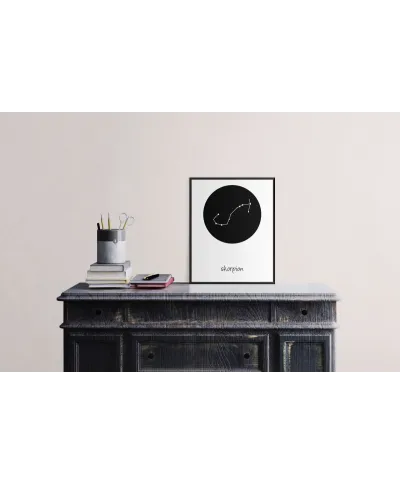 Skorpion konstelacja w kole - plakat