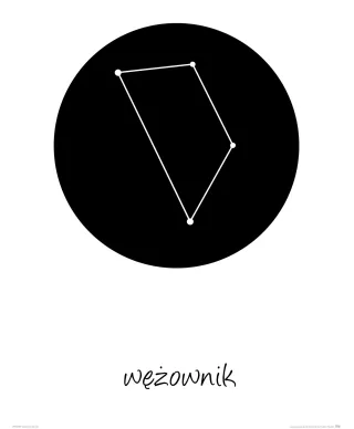 Wężownik konstelacja w kole - plakat