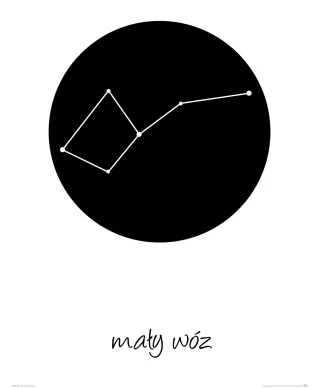 Mały Wóz konstelacja w kole - plakat