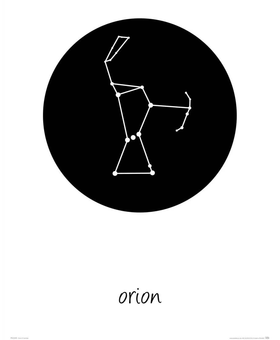 Orion konstelacja w kole - plakat