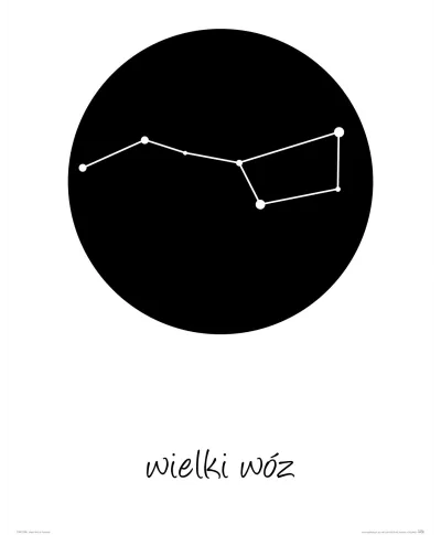 Wielki Wóz konstelacja w kole - plakat